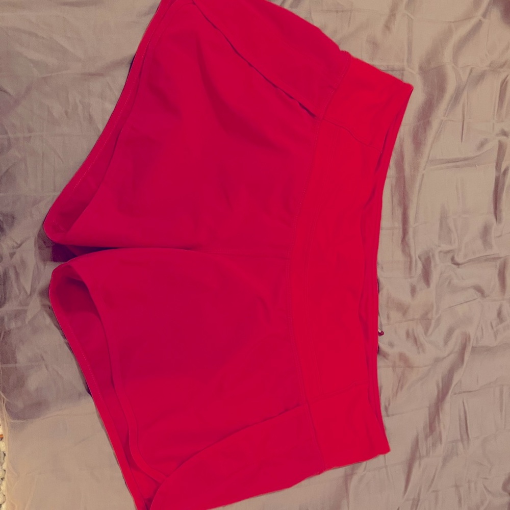 Pink Lululemon speed up short 4 in